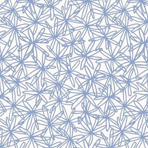 Floral Net / medium scale / blue beige playful abstract modern decorative floral pattern design 