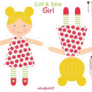 Cut and Sew Apple Dress Girl Doll
