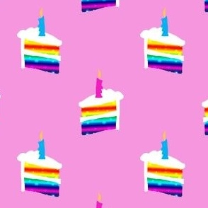 Rainbow Birthday Cake Pattern