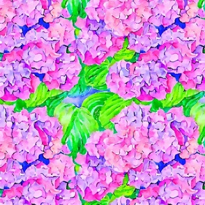 Pink hydrangea watercolor