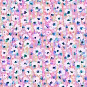  Baby's Breath Ditsy Floral - Petite Whisper - Miniature Dollhouse Wallpaper - Pink 