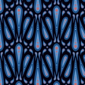 Hippie Peacock abstract wavy - medium