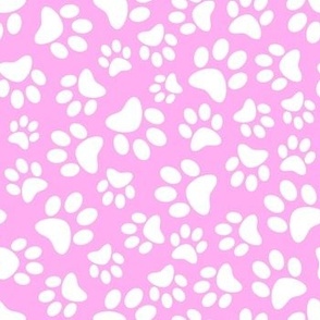 light pink paw print pattern