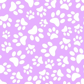 light purple paw print pattern