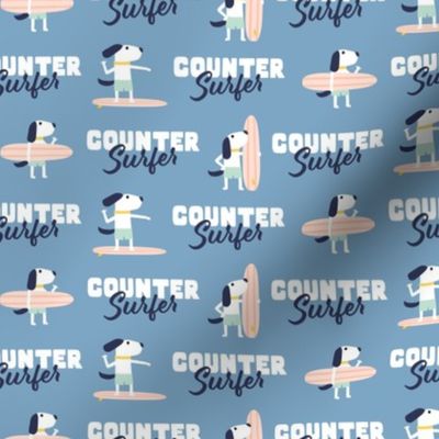 Counter Surfer - Surfing Dogs - summer blue - LAD23