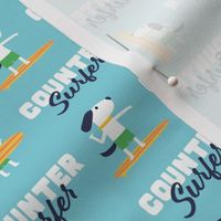 Counter Surfer - Surfing Dogs - surf blue - LAD23