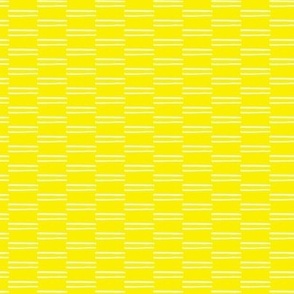 (small scale) yellow surf stripes - Summer Surfing Dogs - Cute dog beach - blue/yellow - LAD23