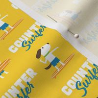 Counter Surfer - Surfing Dogs - Yellow - LAD23