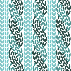 teal cable knit stitch texture wallpaper scale