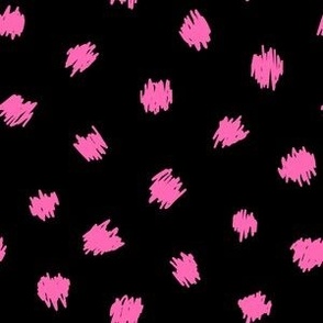 Prehistoric Dots in Black + Pink