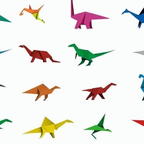 Origami Colorful Dinosaurs 