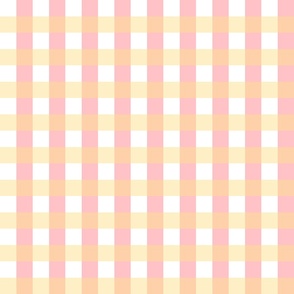 Gingham dusty pink yellow small