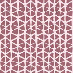 Blush Pink Minimal Boho Modern Triangles Pattern Print