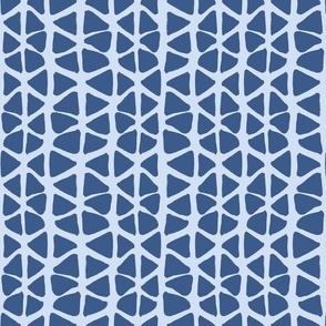 Slate Blue Minimal Boho Modern Triangles Pattern Print