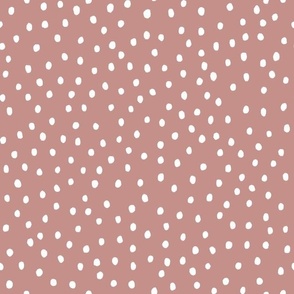 Dots on Dusty Rose