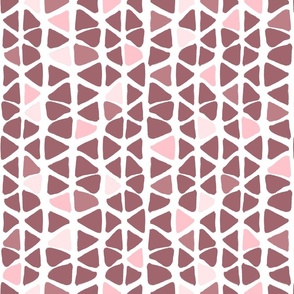 Blush Pink Varied Minimal Boho Modern Triangles Pattern Print