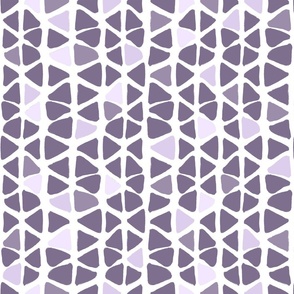 Lavender Purple Varied Minimal Boho Modern Triangles Pattern Print