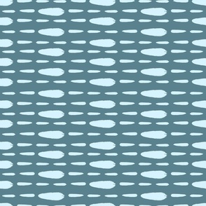 Dark Teal Turquoise Minimal Boho Modern Stripe Pattern Print