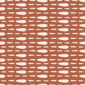 Dark Terracotta Orange Minimal Boho Modern Stripe Pattern Print