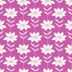 Simple daisy chain floral - Glowing purple