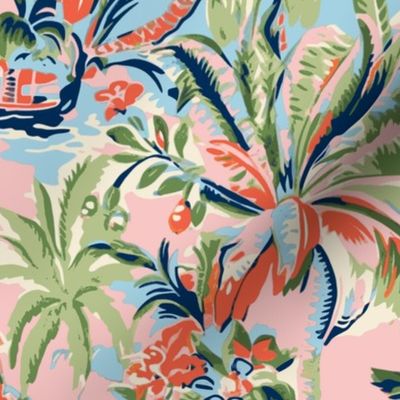 Tropic Toile Pink