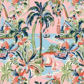 Tropic Toile Pink