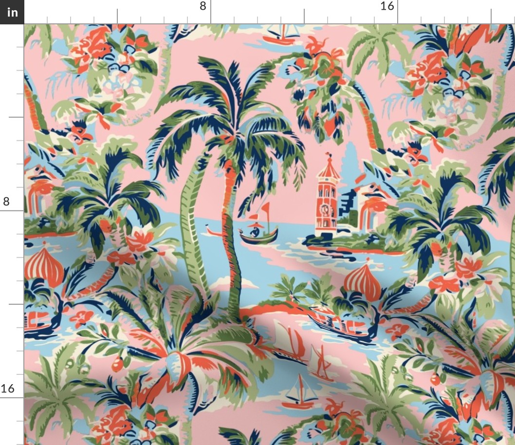 Tropic Toile Pink