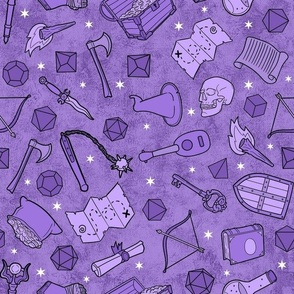 Small Scale Fantasy Dice Game in Purple