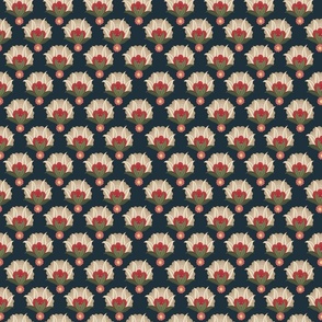 Regal Chintz Navy small scale 9''