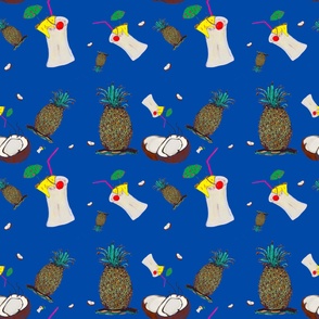 Piña colada collage (small design)