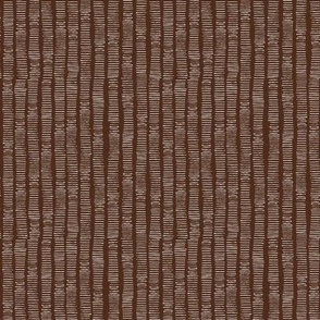 Hand-Drawn Stripe in Rich Chocolate Brown and Pale Gray (MEDIUM) B23016R01A