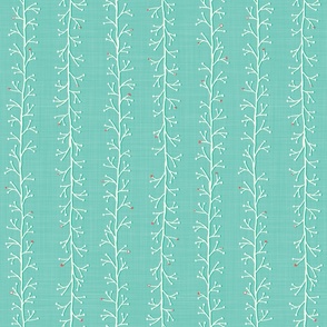 Bare Winter Branches on Mint Teal - Large