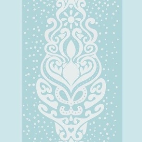 Dreamy Damask Stripe Blue 8x8 med