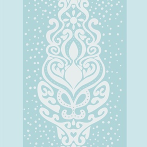 Dreamy Damask Stripe Blue Extra Large 24x24