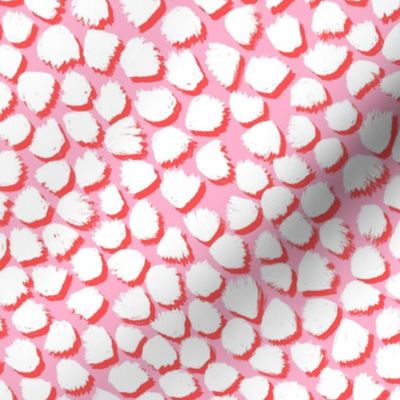 textured leopard spot pink white