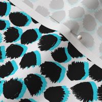 textured leopard spot aqua 