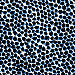 textured leopard spot blue 