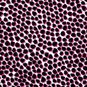 textured leopard spot hot pink 