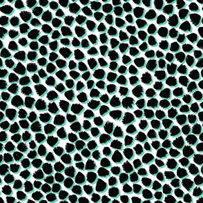 textured leopard spot turquoise 