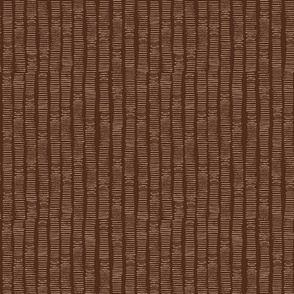 Hand-Drawn Stripe in Rich Chocolate Brown and Dusky Salmon Pink (MEDIUM) B23016R04C