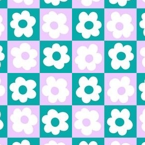 teal lilac flower check