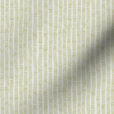 Hand-Drawn Stripe in Vintage Pea Green and Pale Grey (MEDIUM) B23016R06B