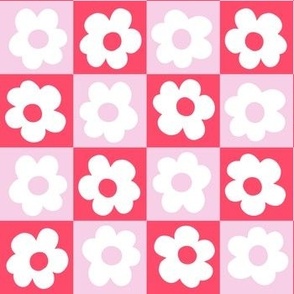 pink red flower check