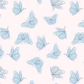 Butterfly Dance_Blue on Powder Pink_SMALL_4x4.87