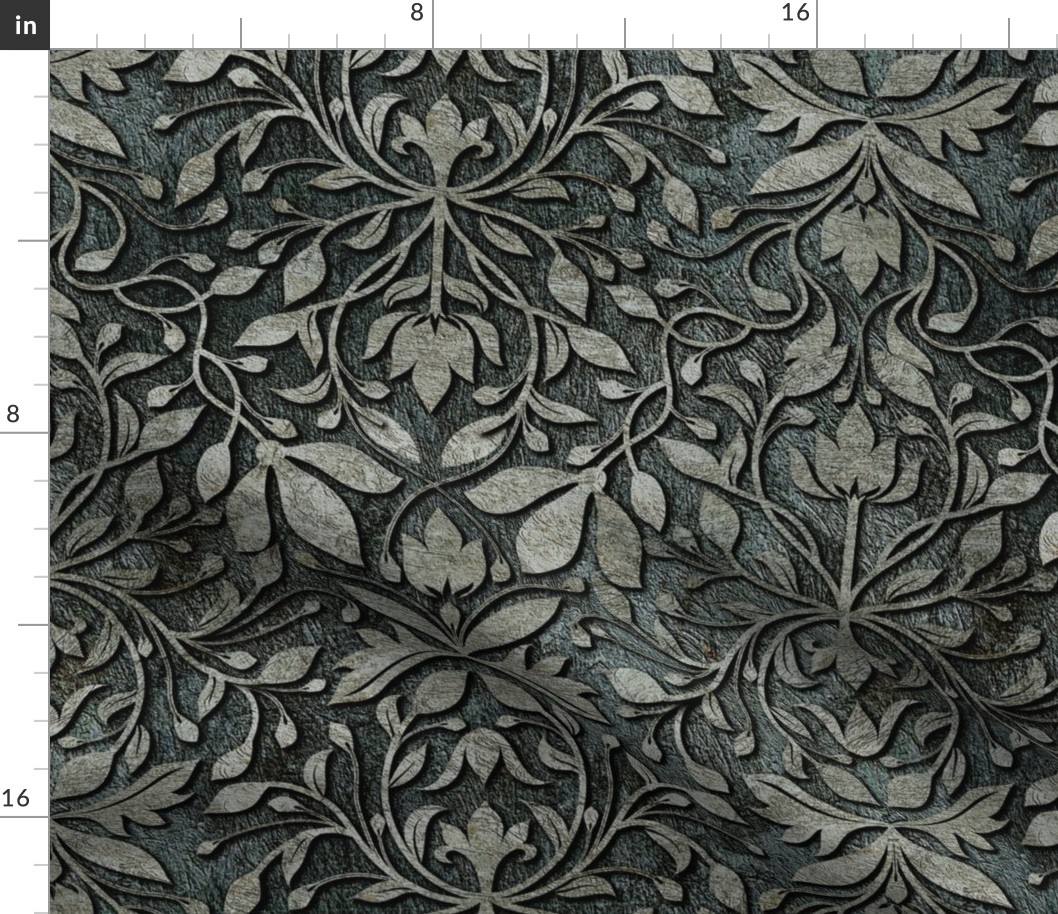 plaster of paris damask charcoal custom