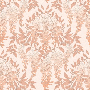 Wisteria Cluster Peach Cream Beige 