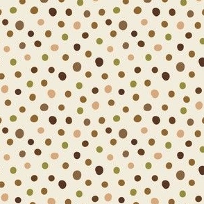 Earth tone simple organic polka dots