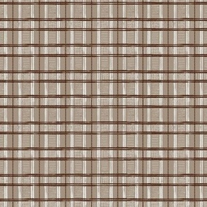 Hand-Drawn Plaid in Sandy Brown, Chocolate, and Off White (MEDIUM) B23014R03C