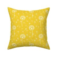 Dandelions on the Breeze in Saffron Yellow - Coordinate