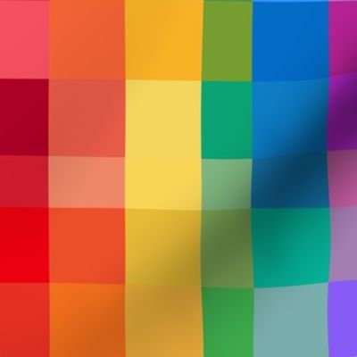 rainbow pixel check stripes
